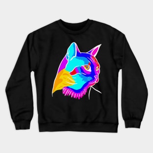 Colorful Cat Crewneck Sweatshirt